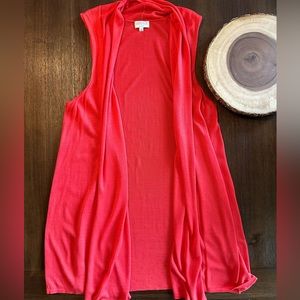 Coral Joseph A. qu’estce que c’est silk? Sleeveless rayon cardigan duste…